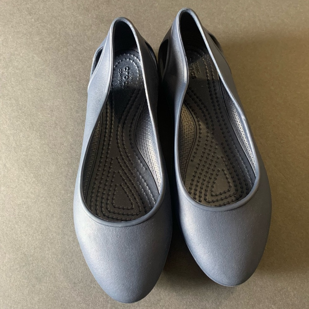 NEW Crocs Iconic Comfort Slip-on Navy Blue Flats 5